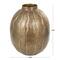12" Brass Metal Snakeskin Inspired Vase with Dimensional Wavy Accents